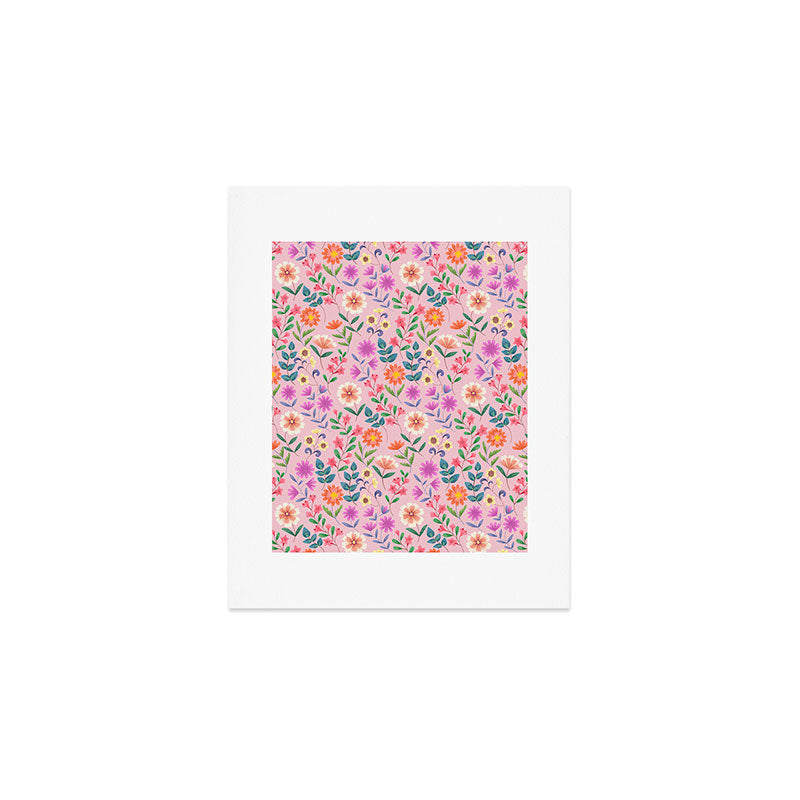 Pimlada Phuapradit Ditsy Floral Pink Art Print