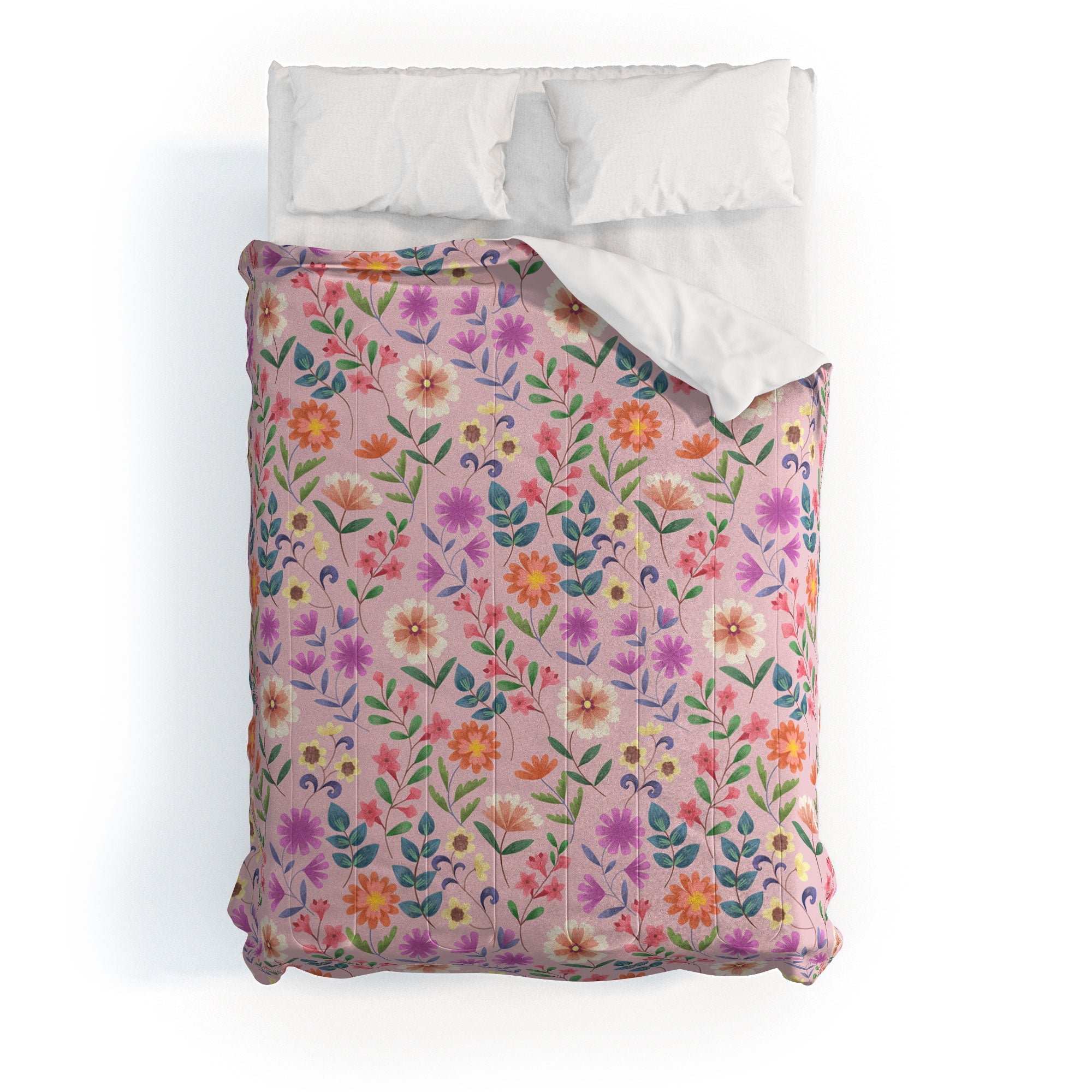 Pimlada Phuapradit Ditsy Floral Pink Comforter