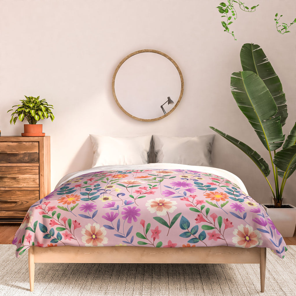 Pimlada Phuapradit Ditsy Floral Pink Comforter