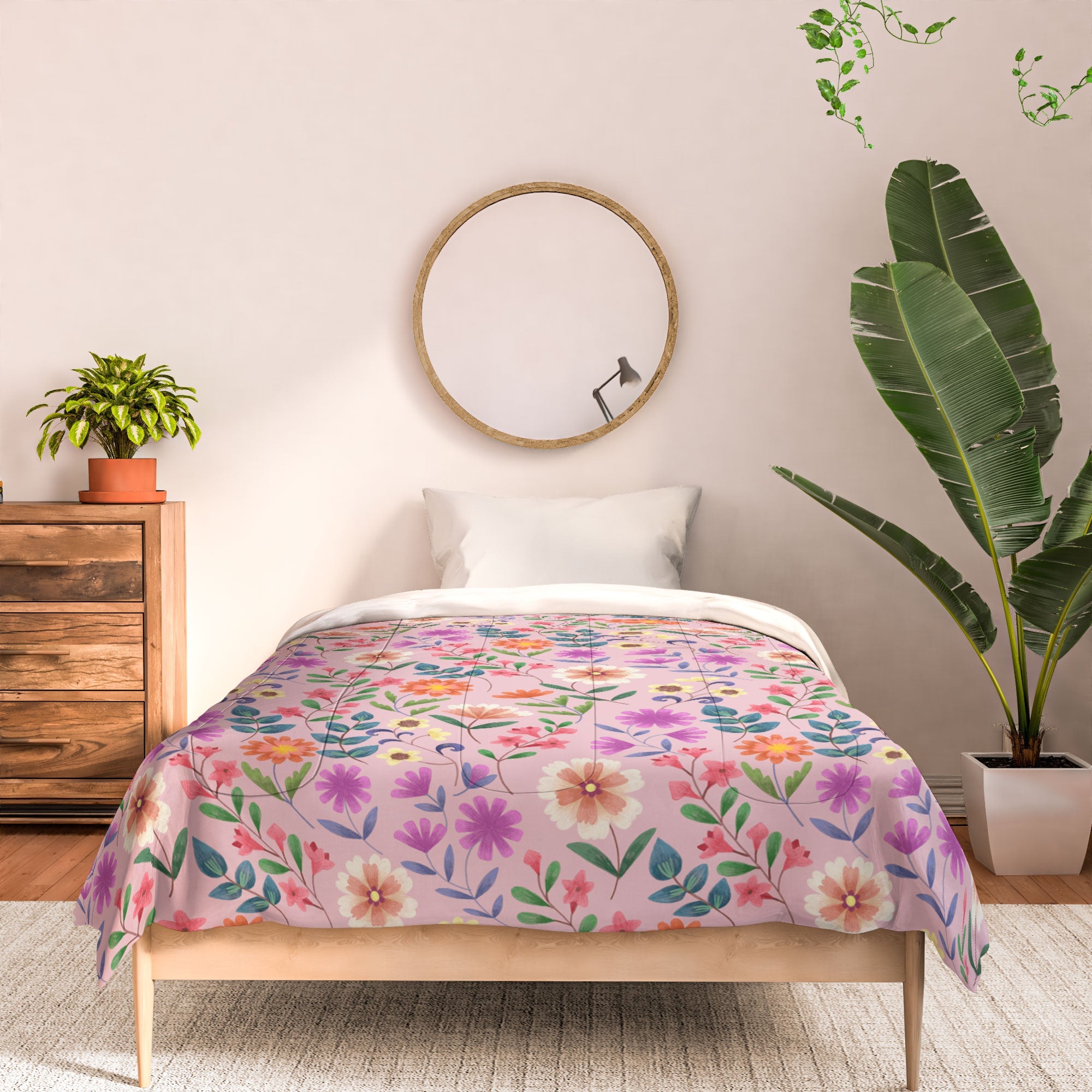 Pimlada Phuapradit Ditsy Floral Pink Comforter