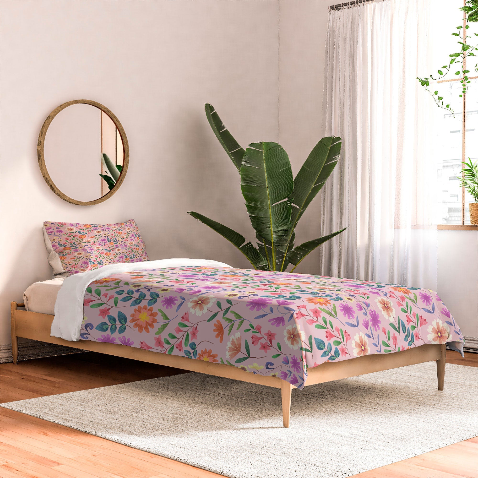 Pimlada Phuapradit Ditsy Floral Pink Comforter