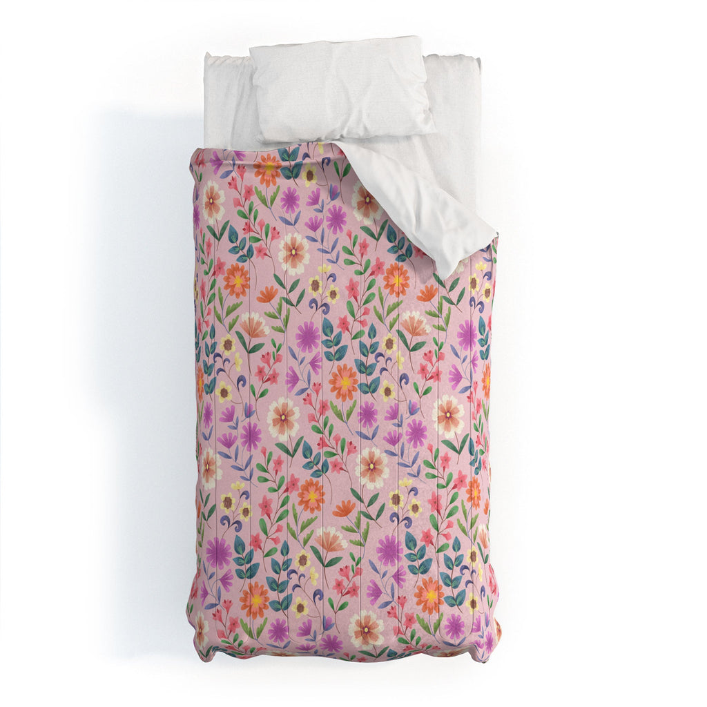Pimlada Phuapradit Ditsy Floral Pink Comforter