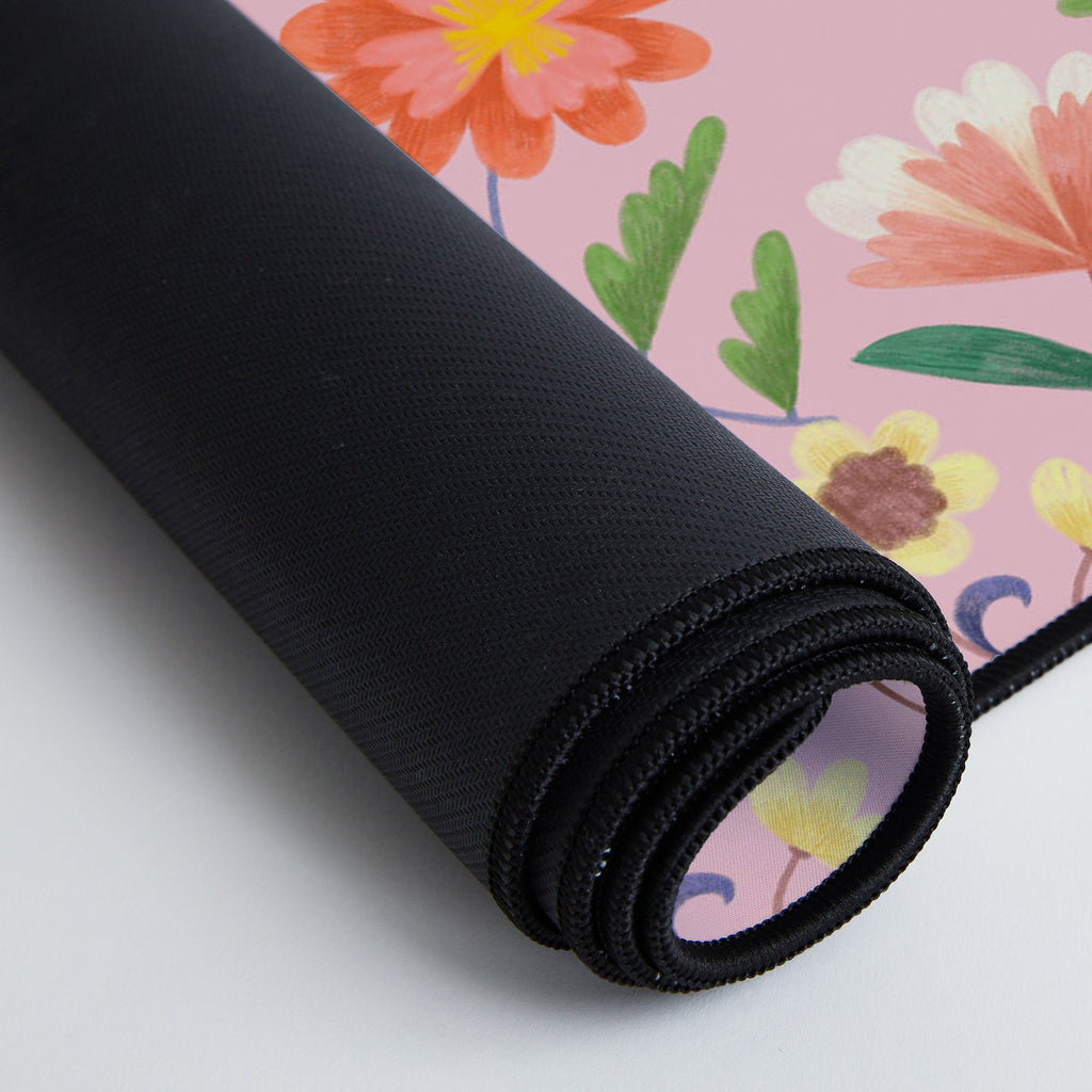 Pimlada Phuapradit Ditsy Floral Pink Desk Mat