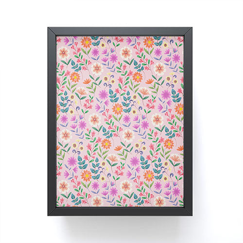 Pimlada Phuapradit Ditsy Floral Pink Framed Mini Art Print