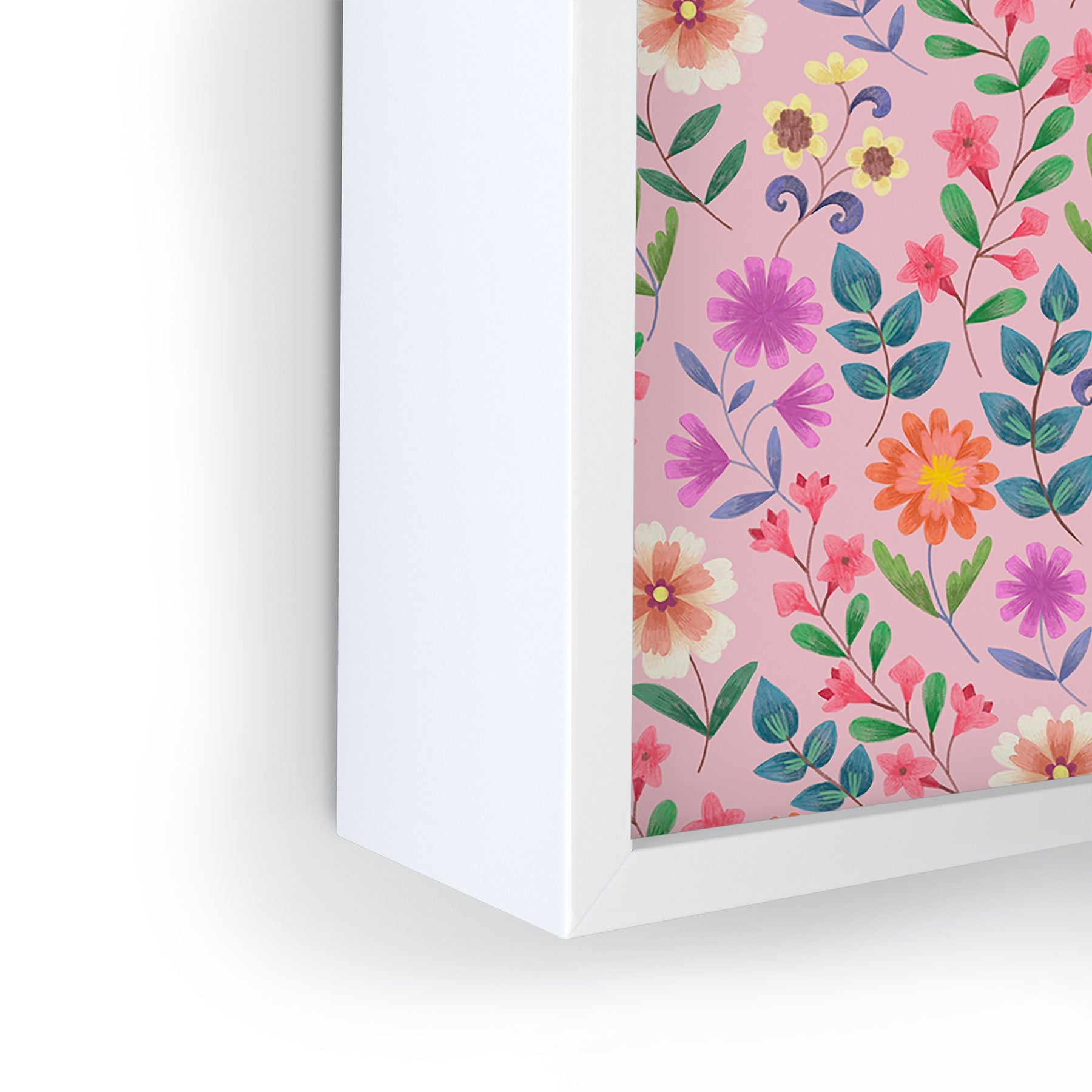 Pimlada Phuapradit Ditsy Floral Pink Framed Mini Art Print