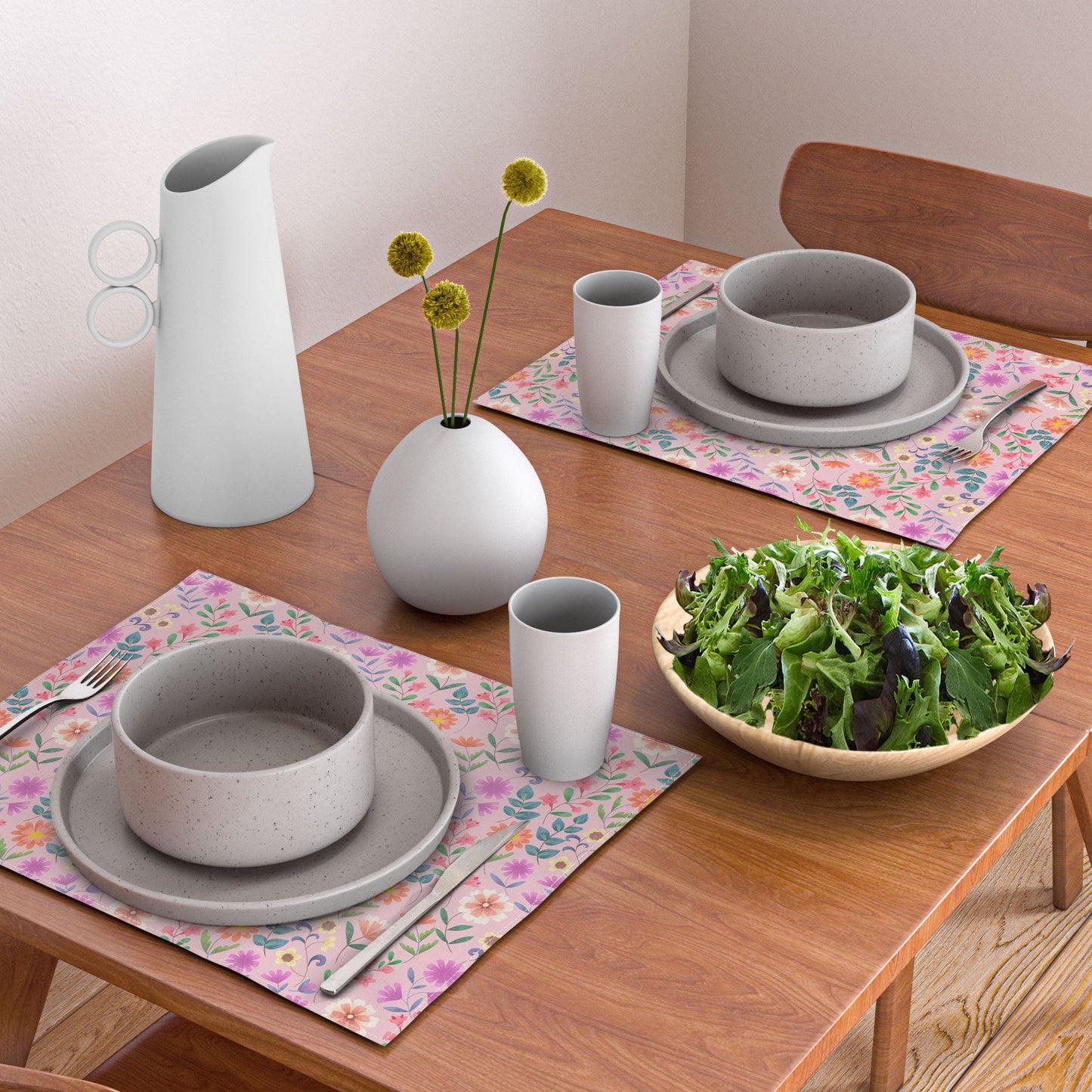 Pimlada Phuapradit Ditsy Floral Pink Placemat