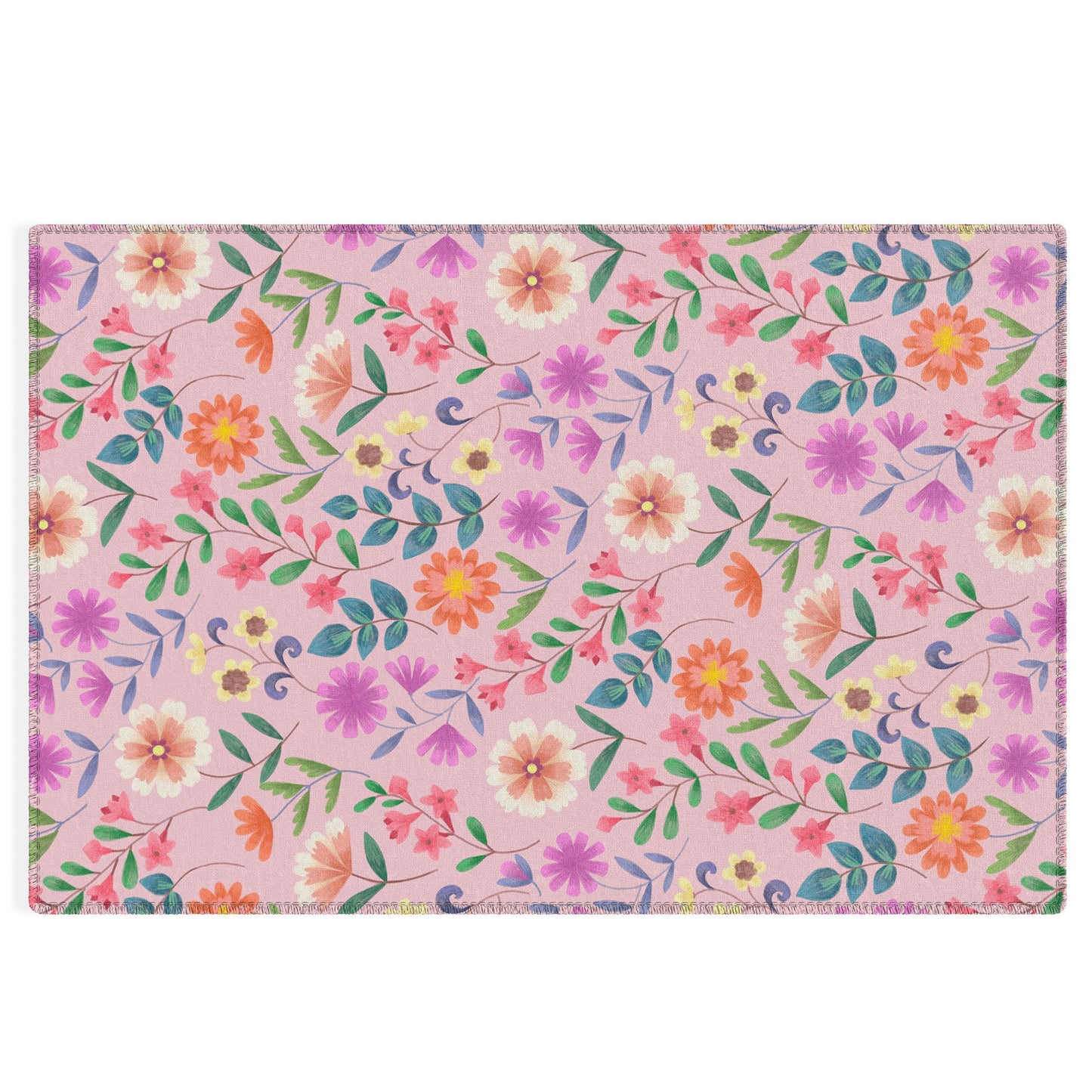 Pimlada Phuapradit Ditsy Floral Pink Outdoor Rug