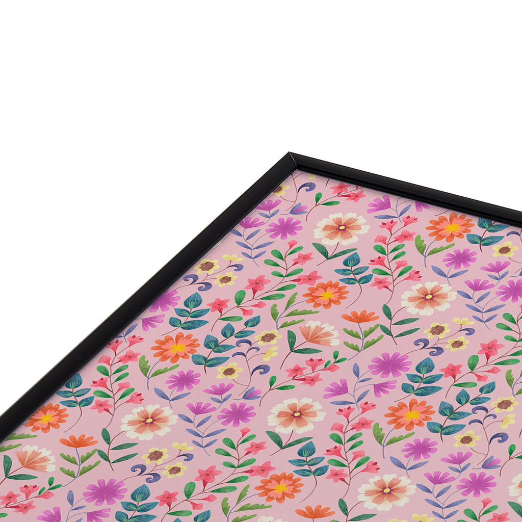 Pimlada Phuapradit Ditsy Floral Pink Square Metal Framed Art Print