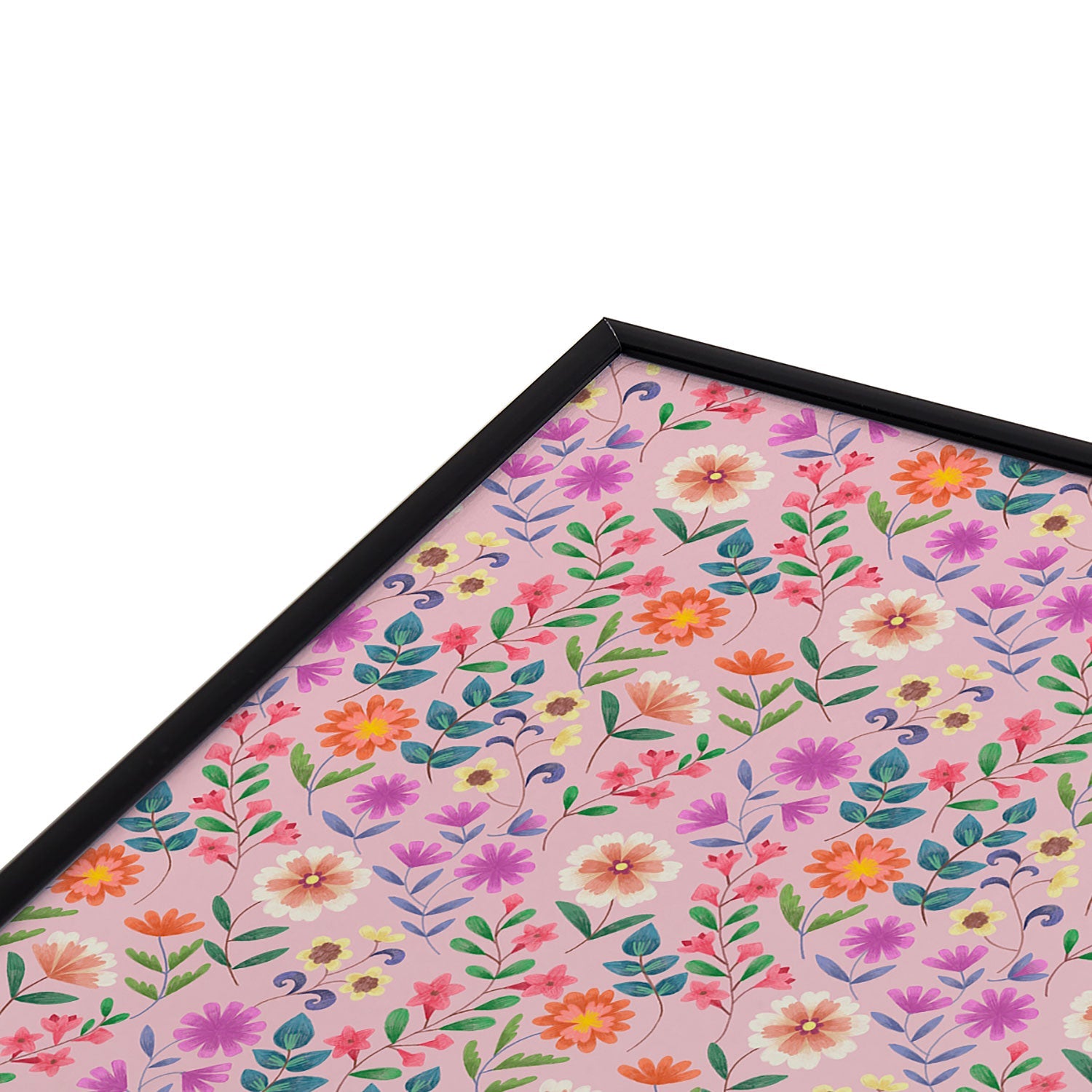 Pimlada Phuapradit Ditsy Floral Pink Square Metal Framed Art Print