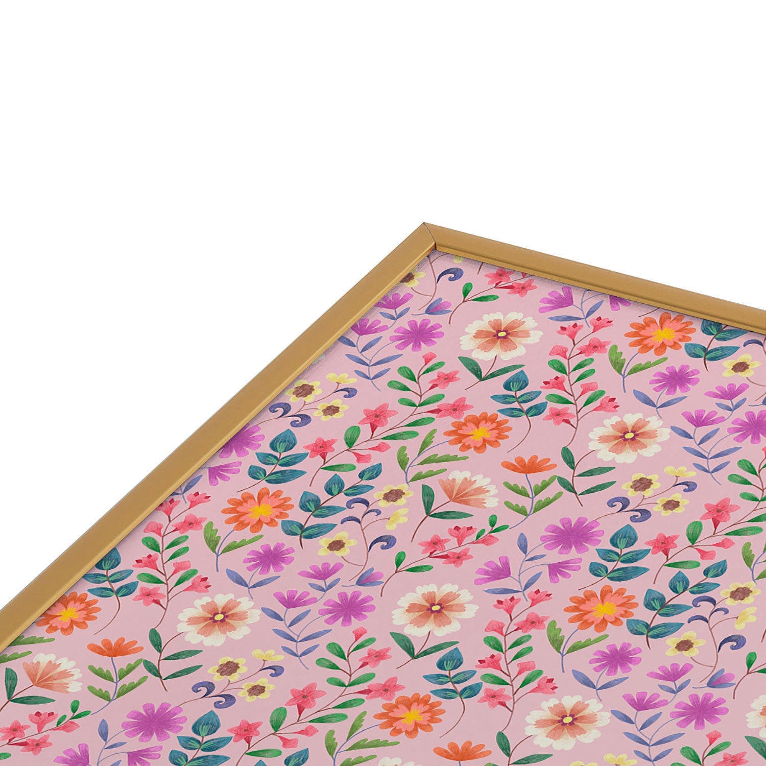 Pimlada Phuapradit Ditsy Floral Pink Square Metal Framed Art Print