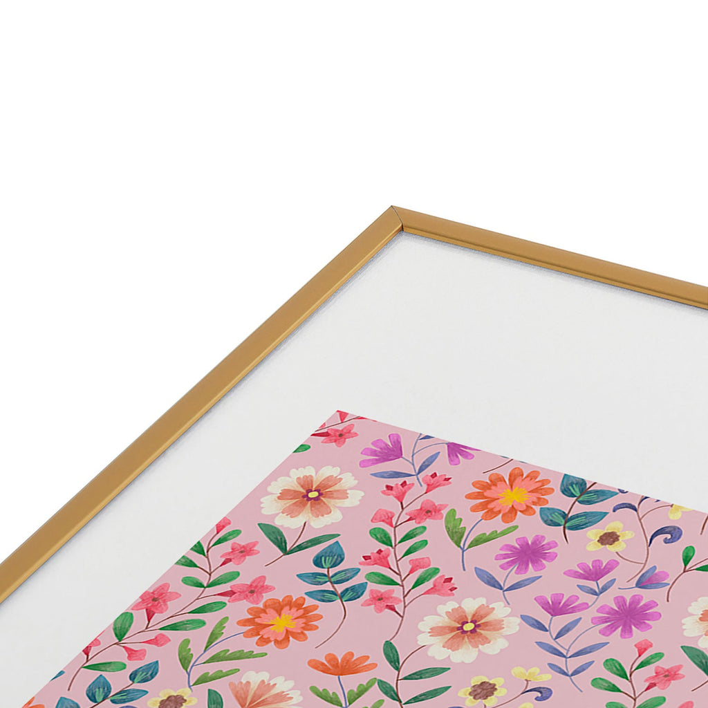 Pimlada Phuapradit Ditsy Floral Pink Metal Framed Art Print