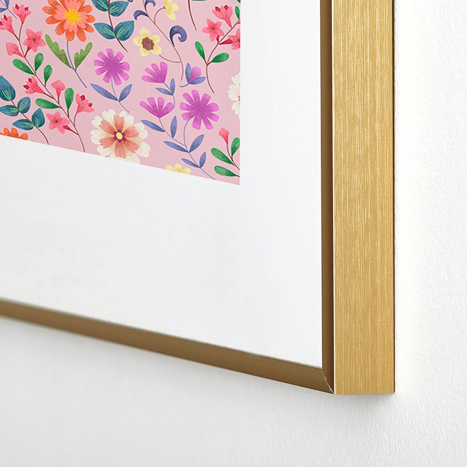 Pimlada Phuapradit Ditsy Floral Pink Metal Framed Art Print
