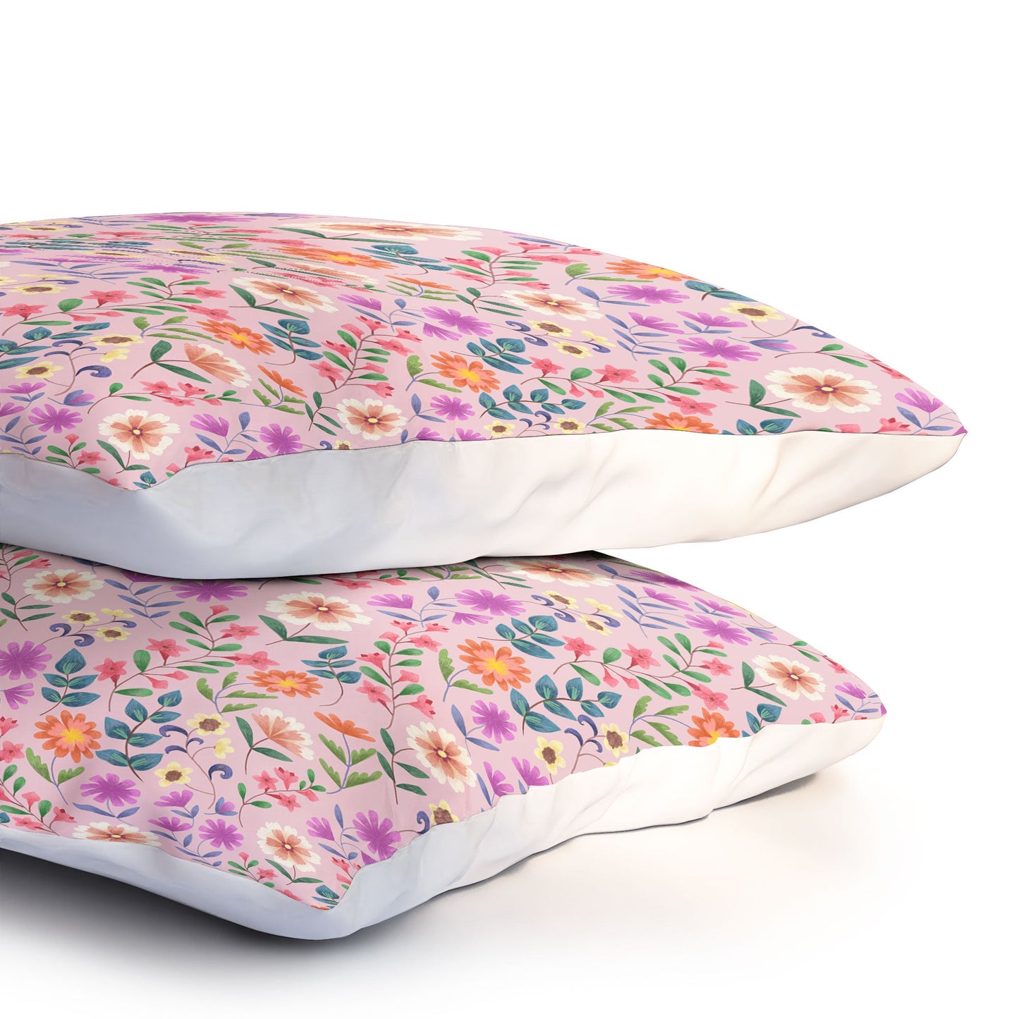 Pimlada Phuapradit Ditsy Floral Pink Pillow Shams