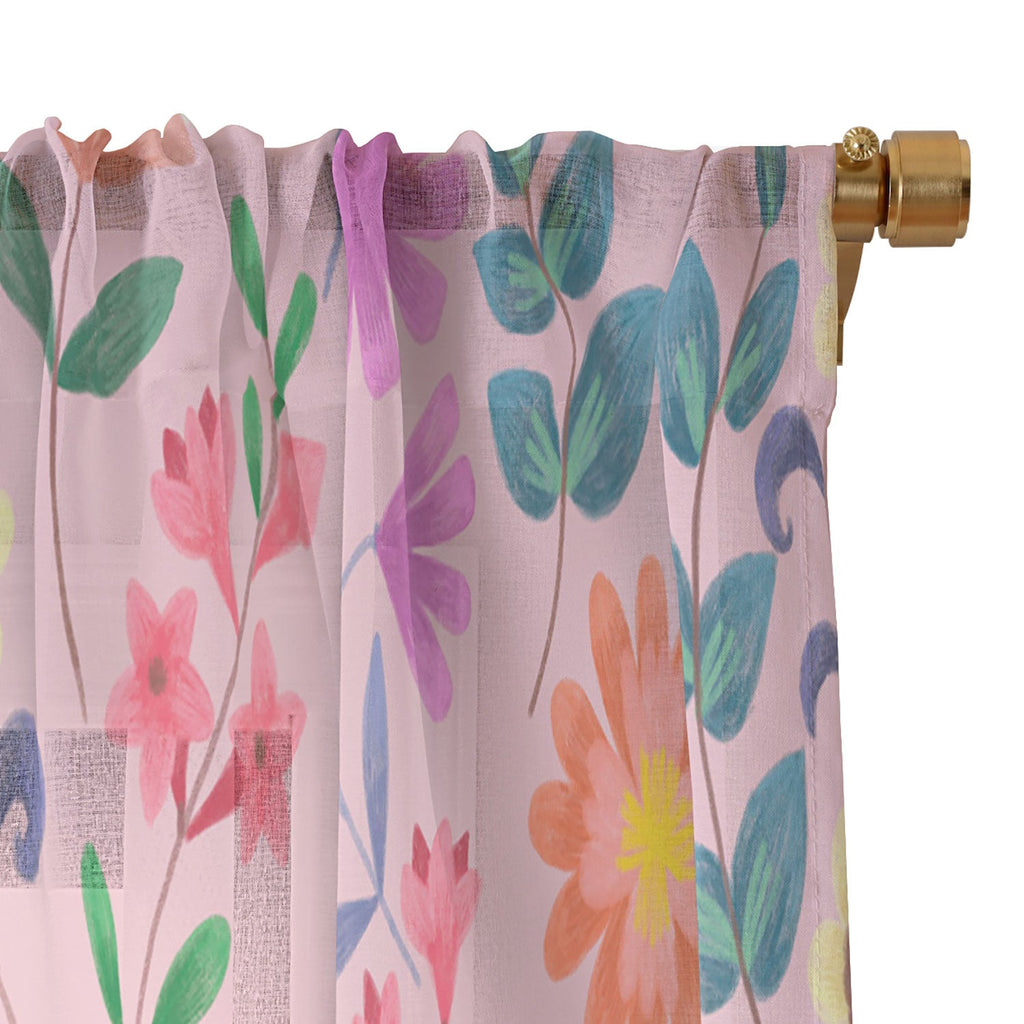 Pimlada Phuapradit Ditsy Floral Pink Sheer Non Repeat