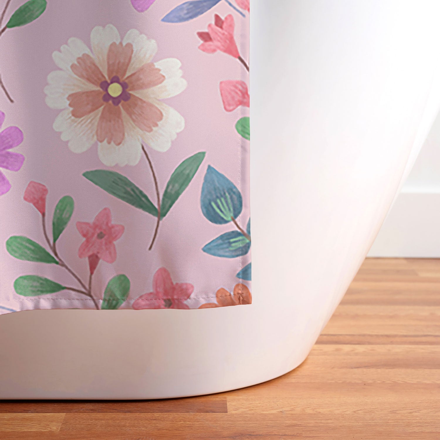 Pimlada Phuapradit Ditsy Floral Pink Shower Curtain