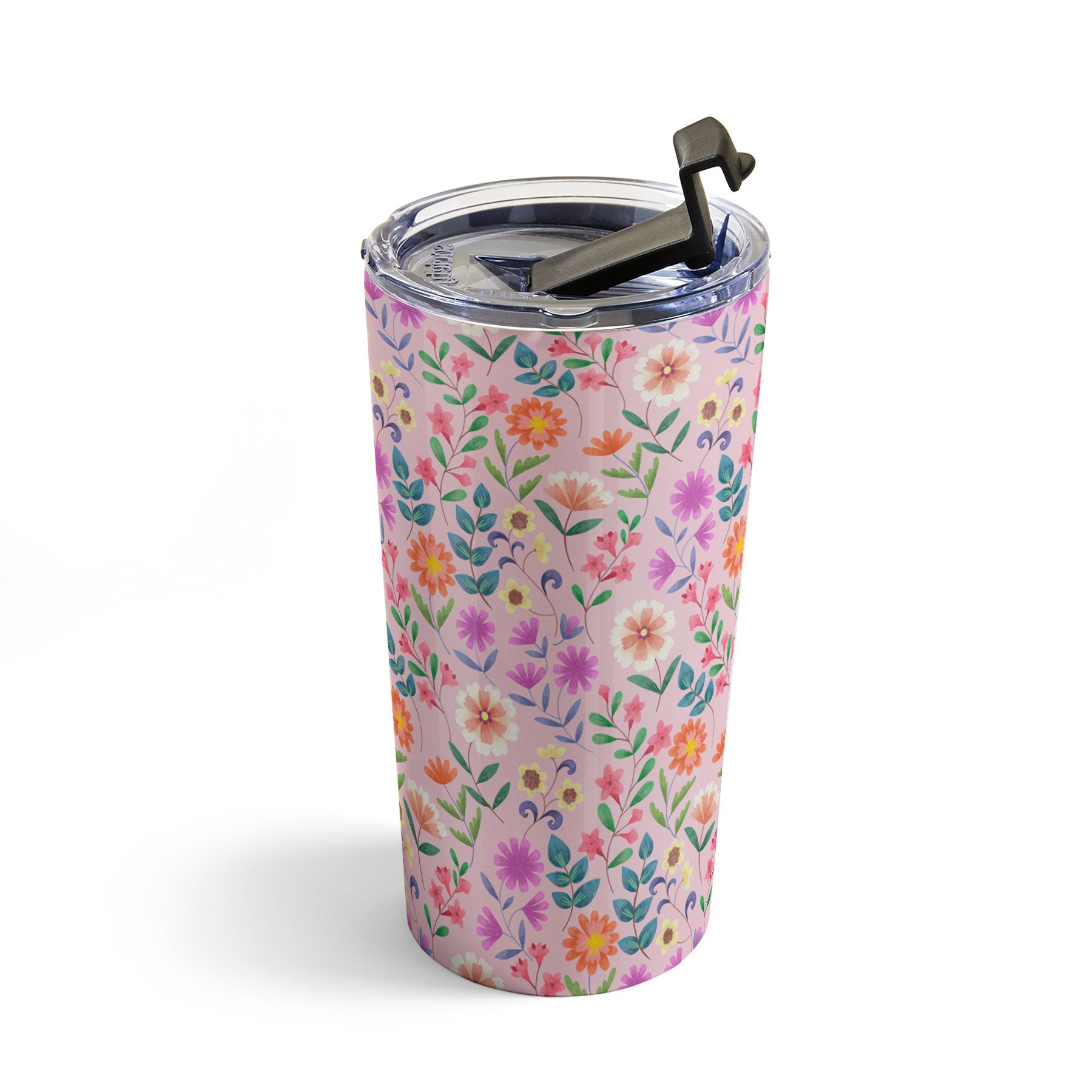 Pimlada Phuapradit Ditsy Floral Pink Travel Mug