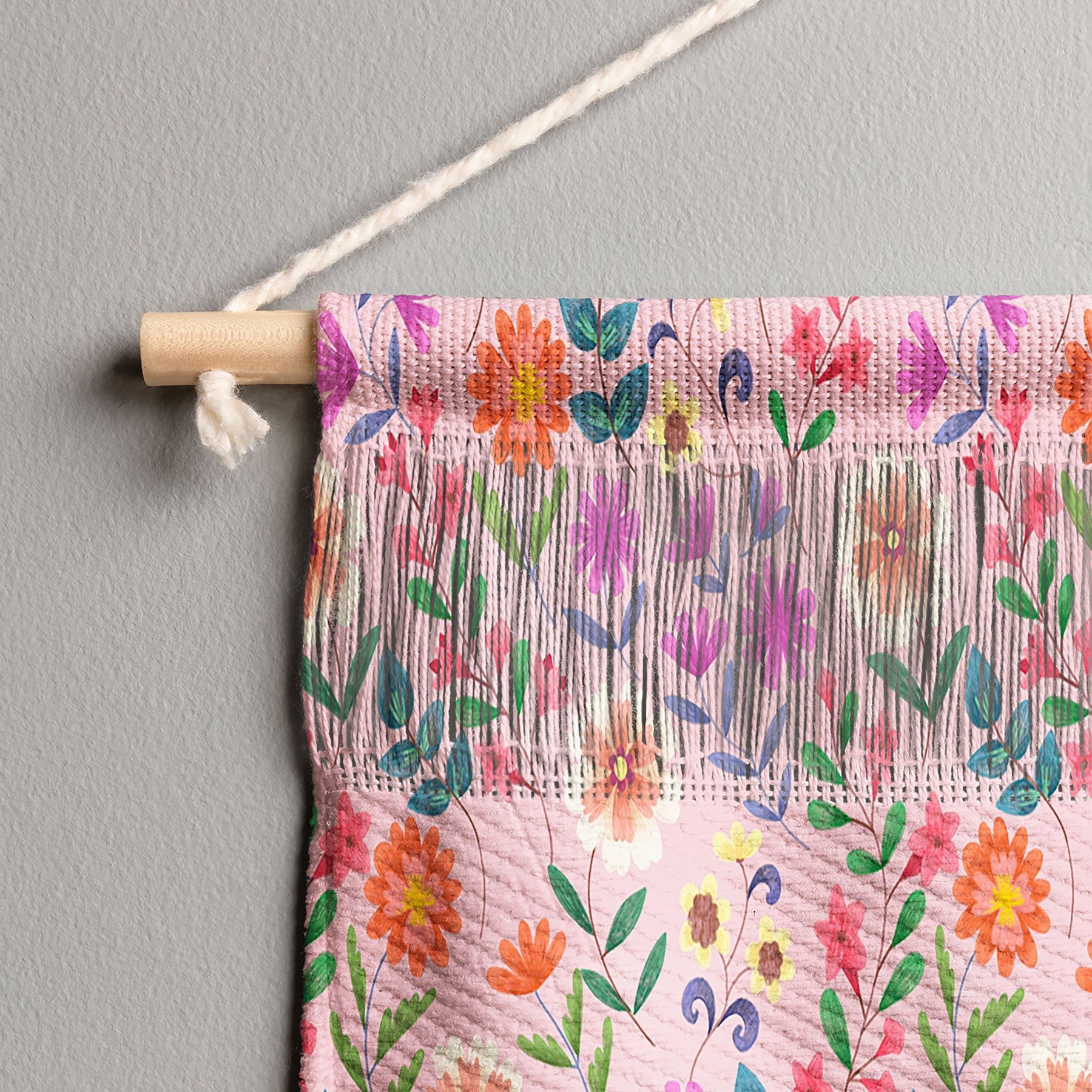 Pimlada Phuapradit Ditsy Floral Pink Wall Hanging Portrait
