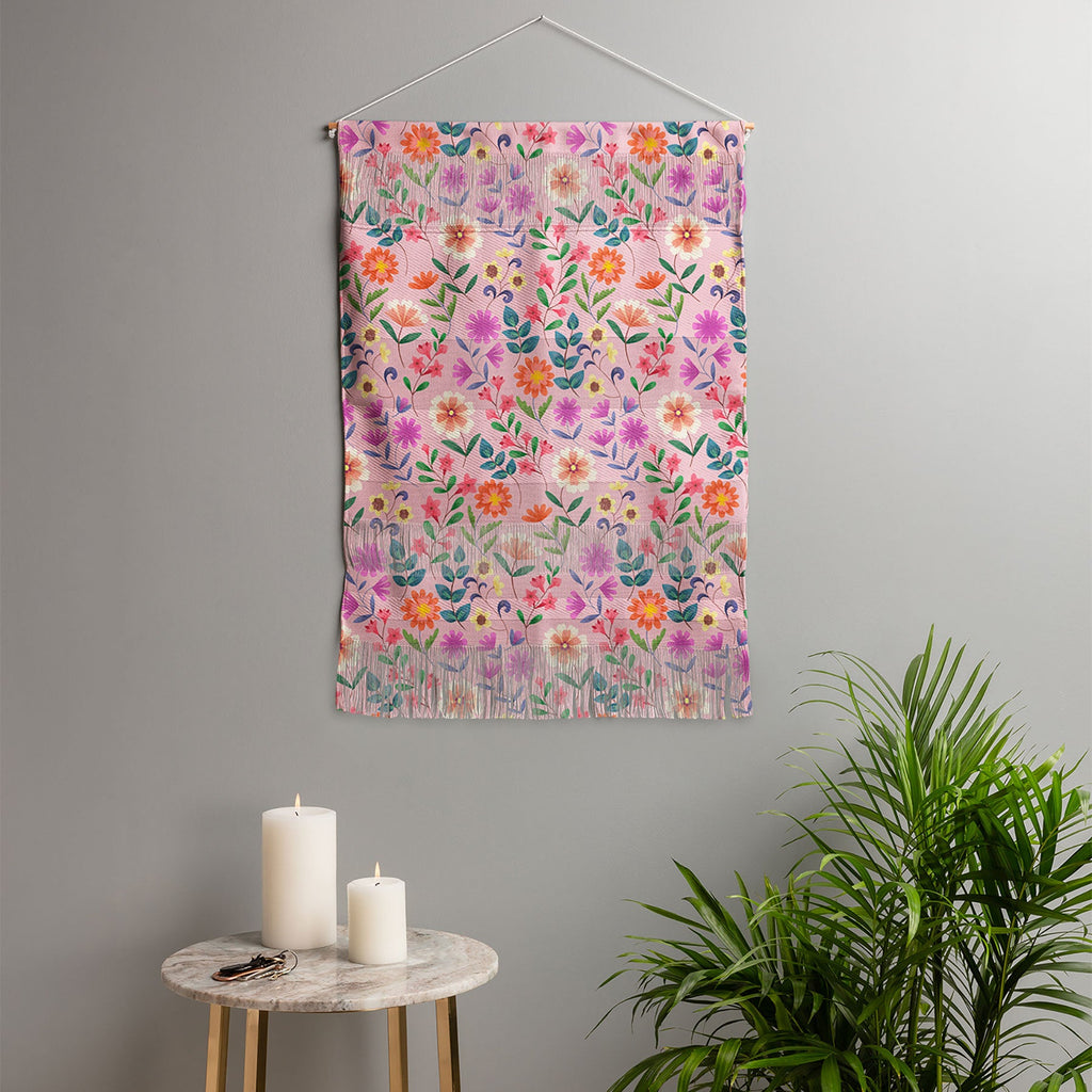 Pimlada Phuapradit Ditsy Floral Pink Wall Hanging Portrait