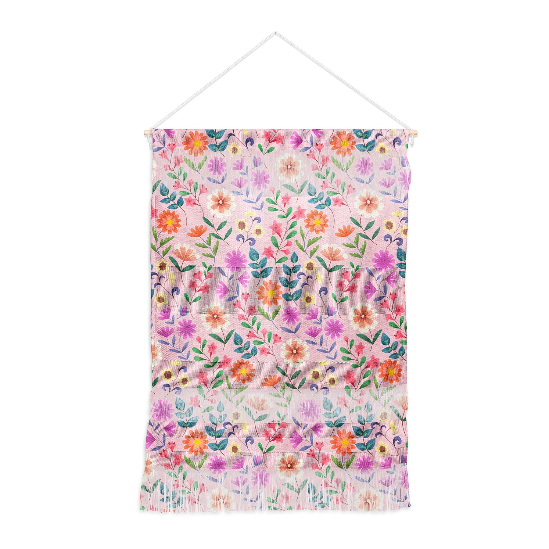 Pimlada Phuapradit Ditsy Floral Pink Wall Hanging Portrait