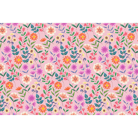 Pimlada Phuapradit Ditsy Floral Pink Wall Mural