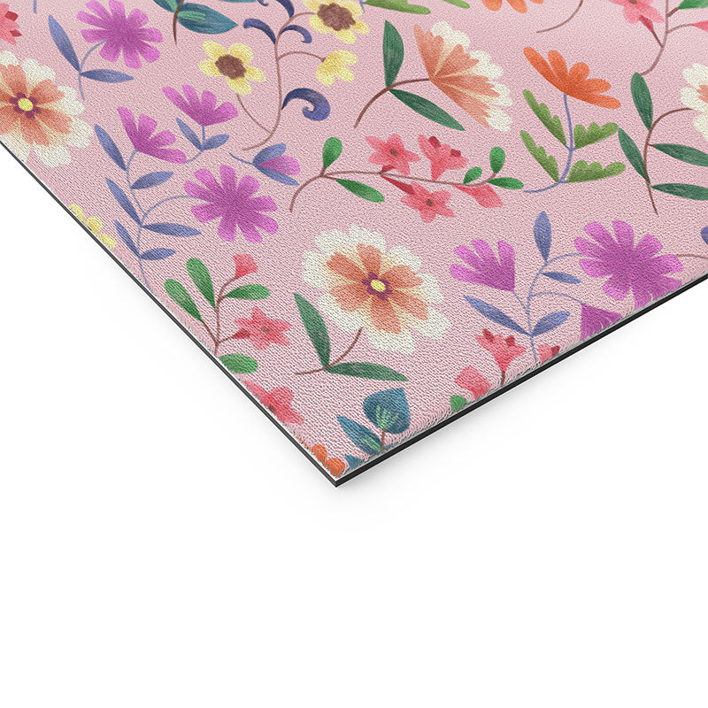 Pimlada Phuapradit Ditsy Floral Pink Welcome Mat