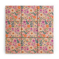 Pimlada Phuapradit Ditsy Floral Pink Wood Wall Mural