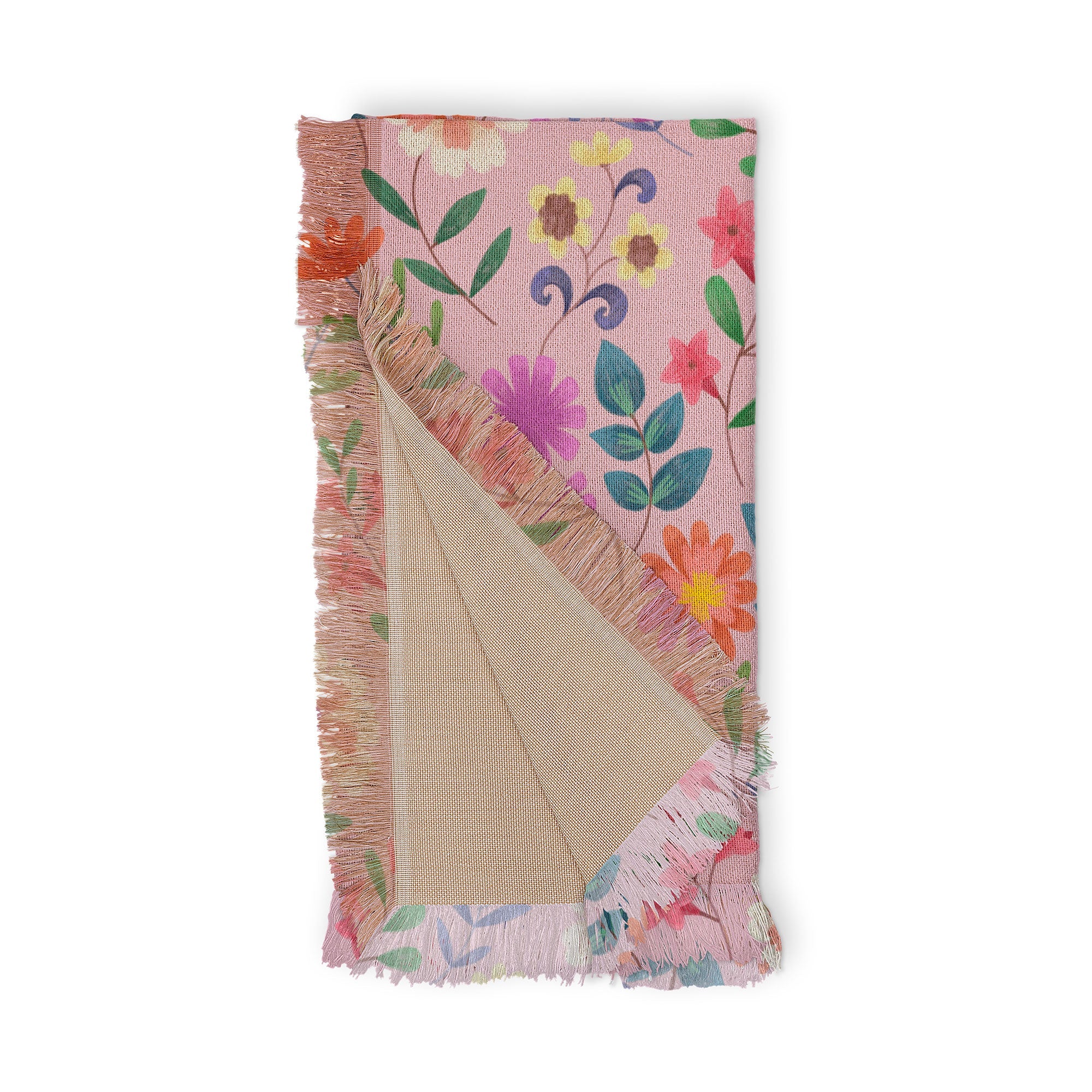 Pimlada Phuapradit Ditsy Floral Pink Throw Blanket