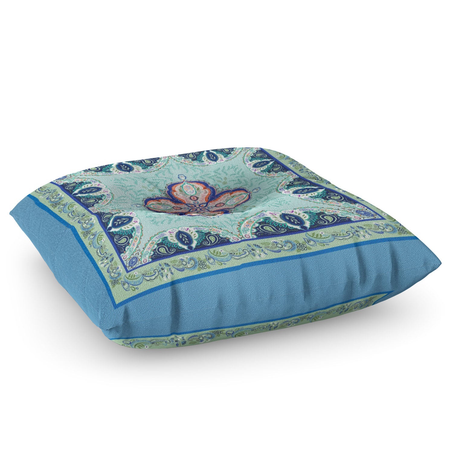 Pimlada Phuapradit Floral Maze 01 Floor Pillow Square