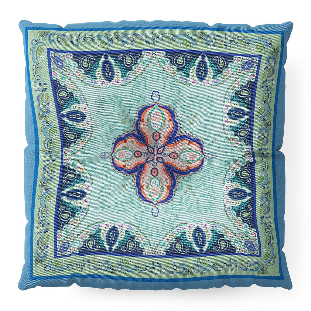 Pimlada Phuapradit Floral Maze 01 Floor Pillow Square