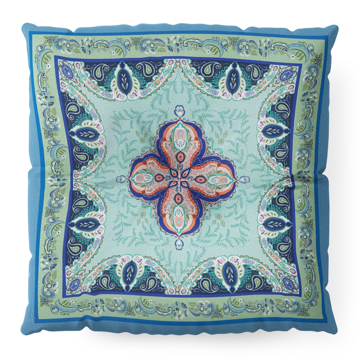 Pimlada Phuapradit Floral Maze 01 Floor Pillow Square