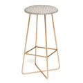 Pimlada Phuapradit Floral Tiles Gray Bar Stool