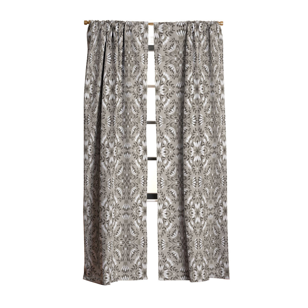 Pimlada Phuapradit Floral Tiles Gray Blackout Non Repeat