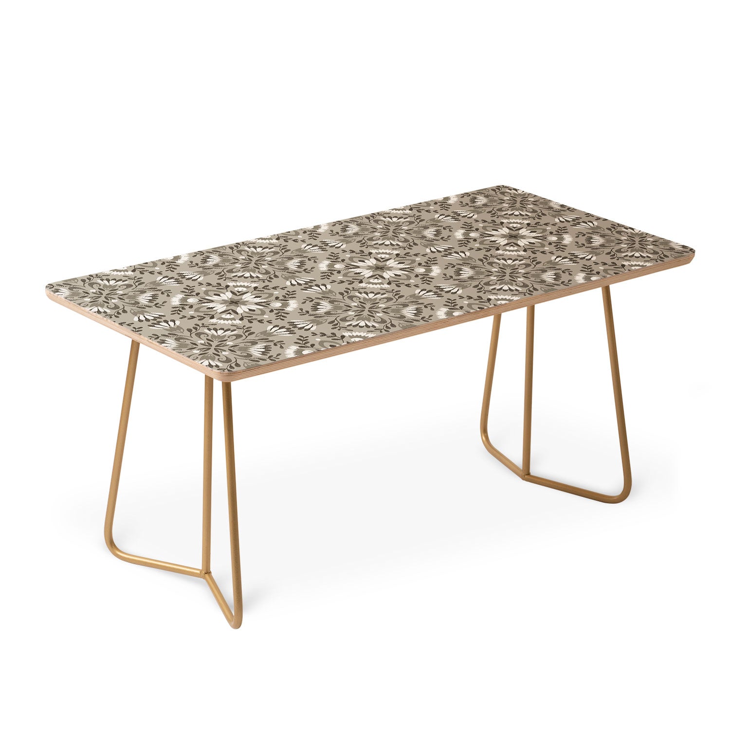 Pimlada Phuapradit Floral Tiles Gray Coffee Table