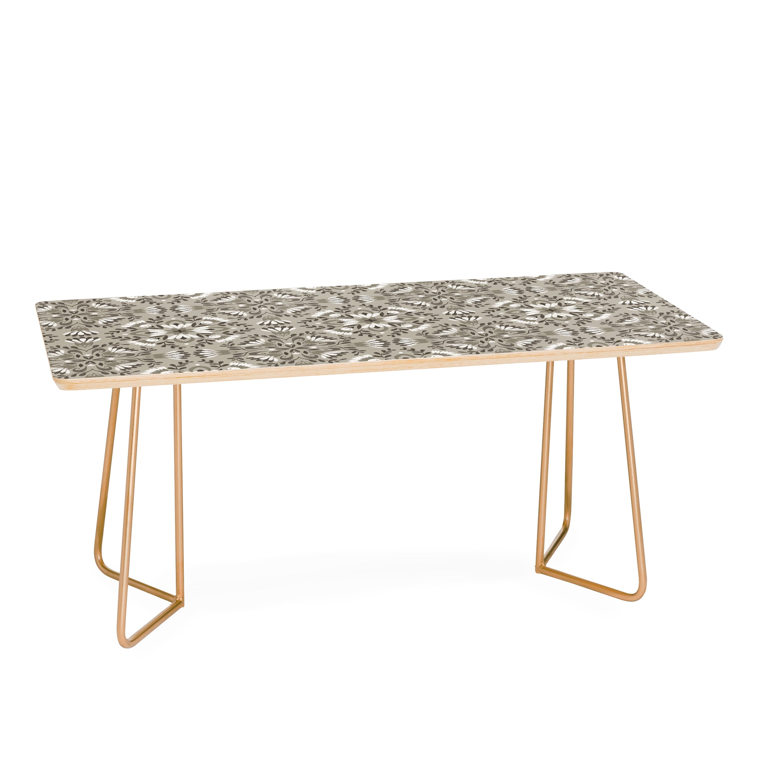 Pimlada Phuapradit Floral Tiles Gray Coffee Table