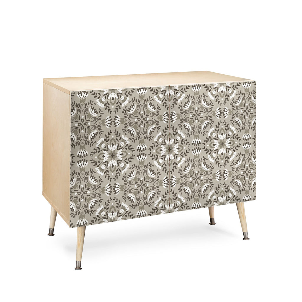 Pimlada Phuapradit Floral Tiles Gray Credenza
