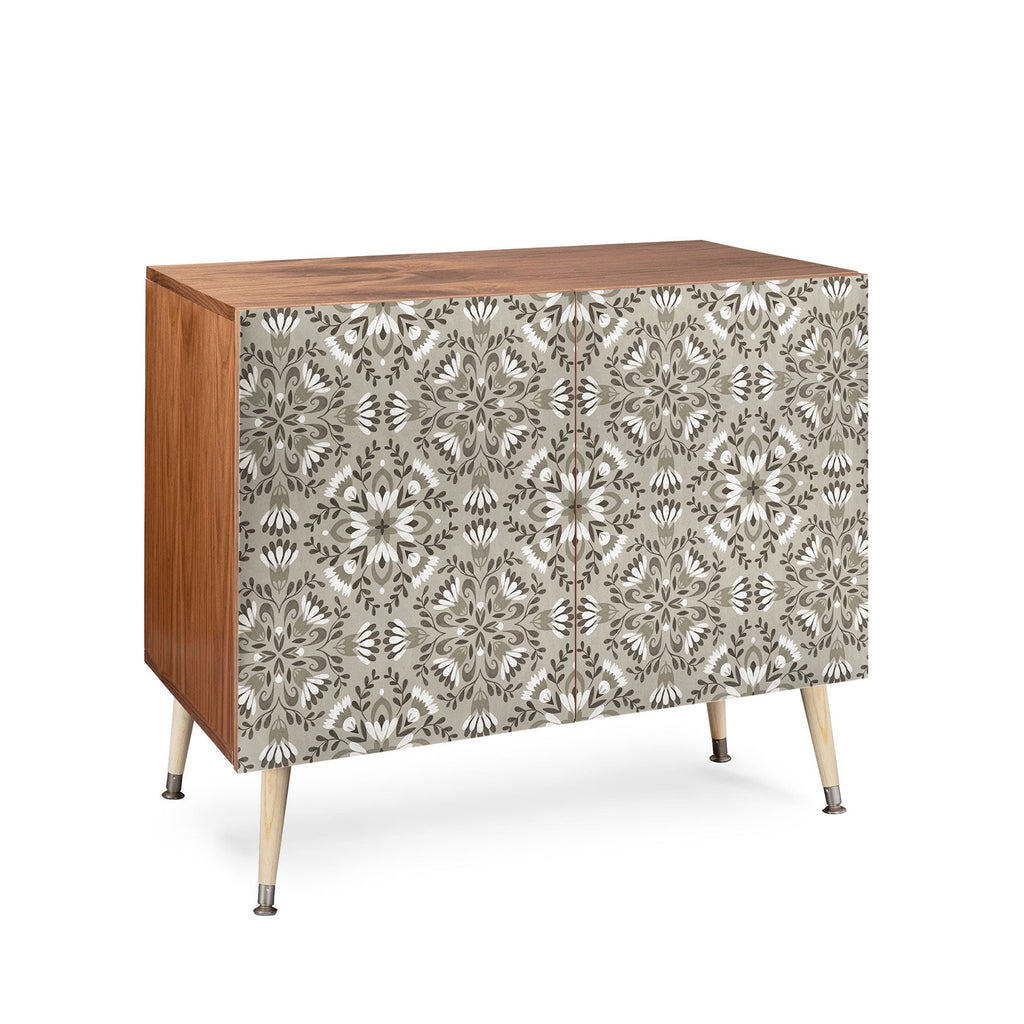 Pimlada Phuapradit Floral Tiles Gray Credenza