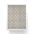 Pimlada Phuapradit Floral Tiles Gray Framed Mini Art Print