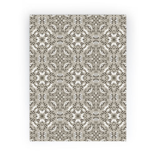 Pimlada Phuapradit Floral Tiles Gray Mini Art Print