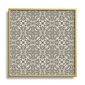 Pimlada Phuapradit Floral Tiles Gray Square Metal Framed Art Print
