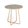 Pimlada Phuapradit Floral Tiles Gray Round Side Table