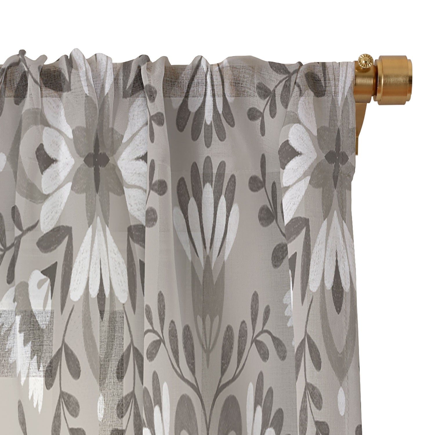 Pimlada Phuapradit Floral Tiles Gray Sheer Non Repeat