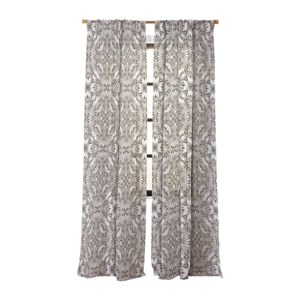 Pimlada Phuapradit Floral Tiles Gray Sheer Non Repeat