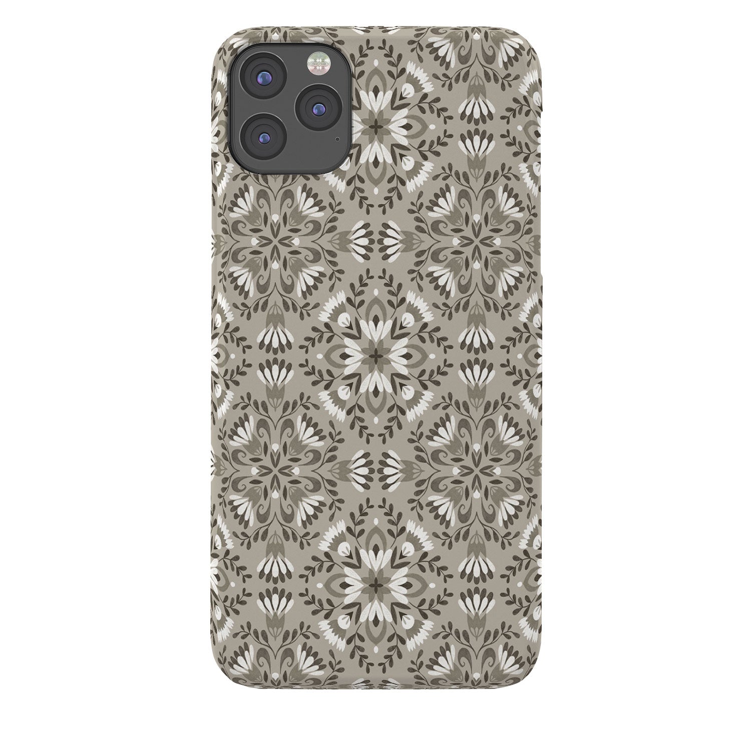Pimlada Phuapradit Floral Tiles Gray Phone Case