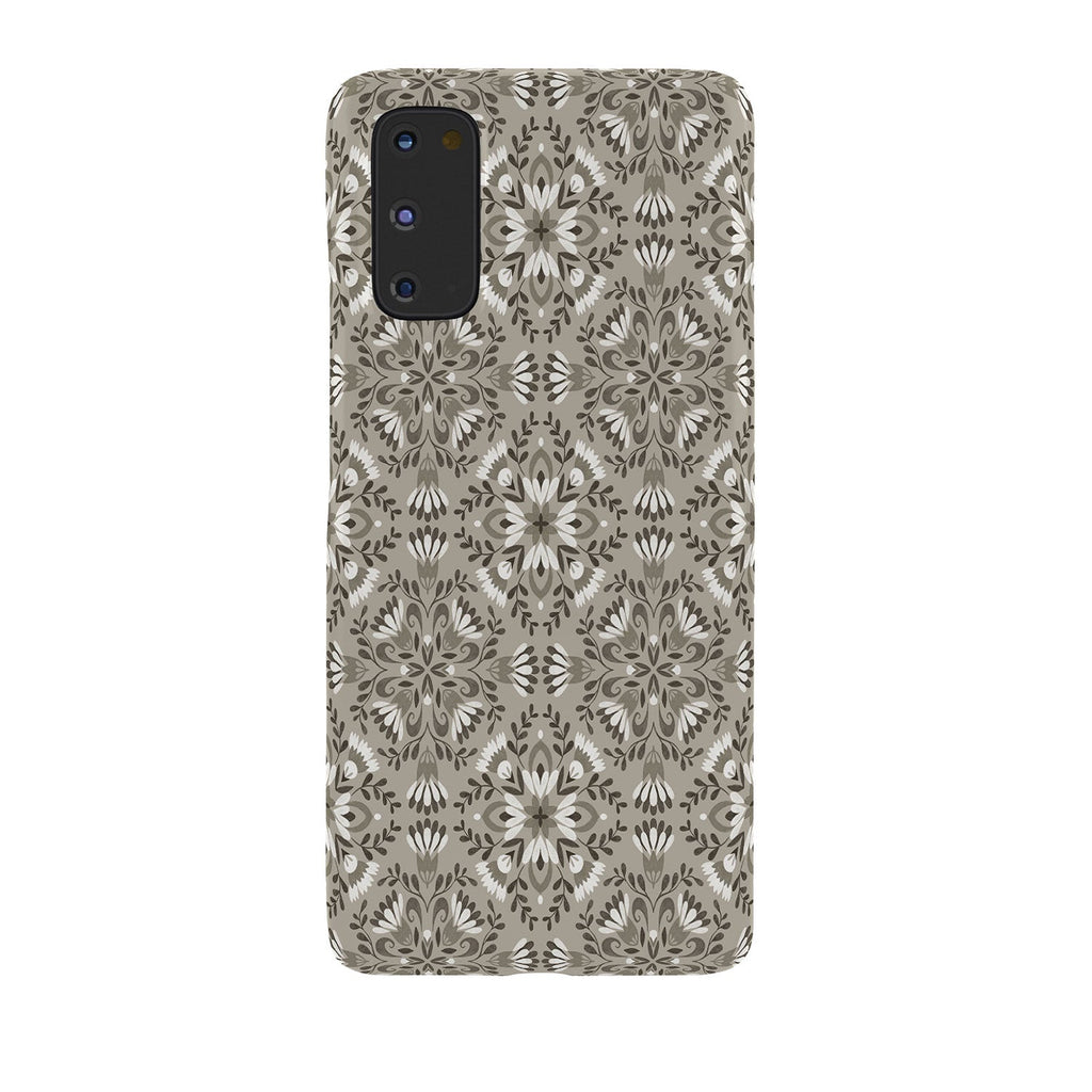 Pimlada Phuapradit Floral Tiles Gray Phone Case