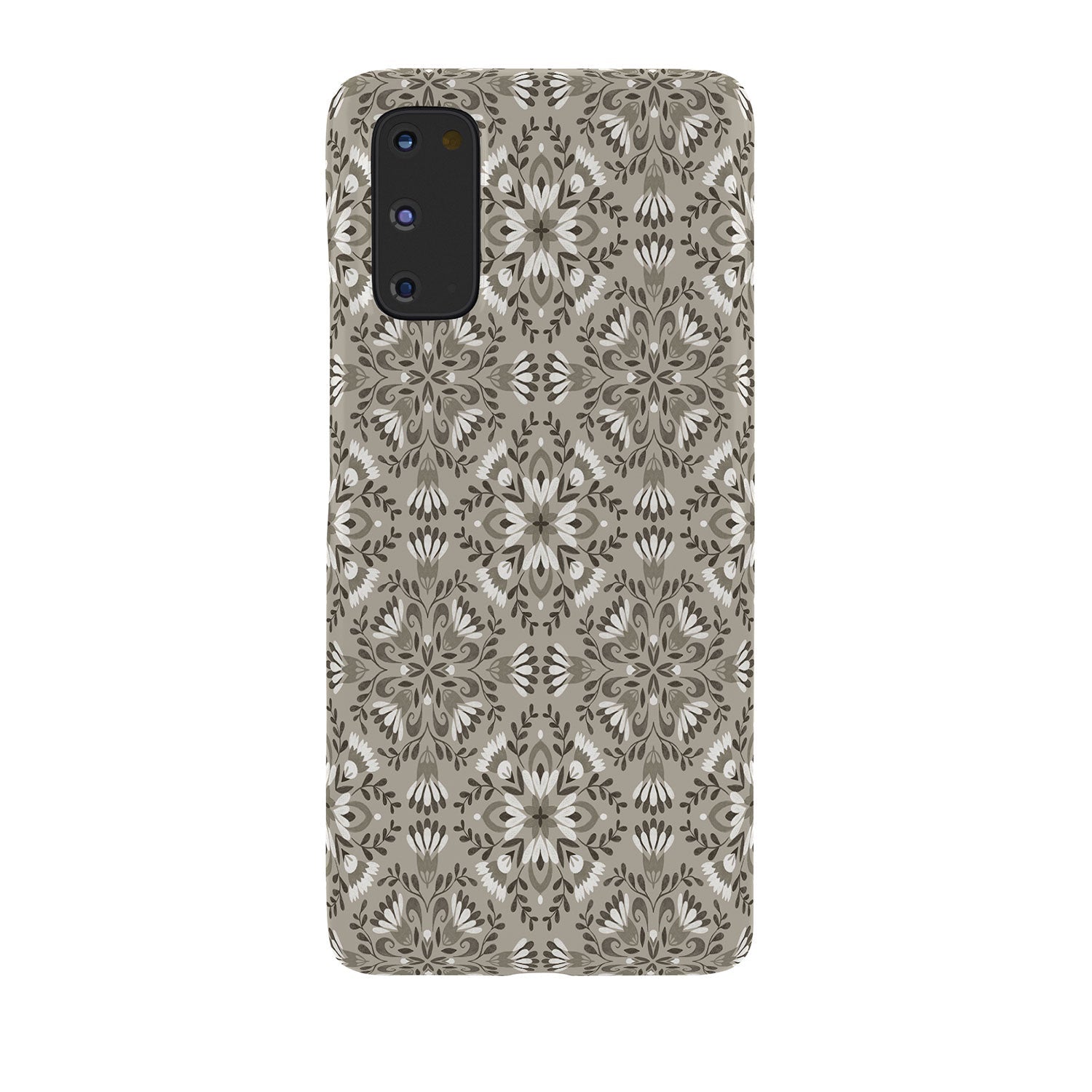 Pimlada Phuapradit Floral Tiles Gray Phone Case