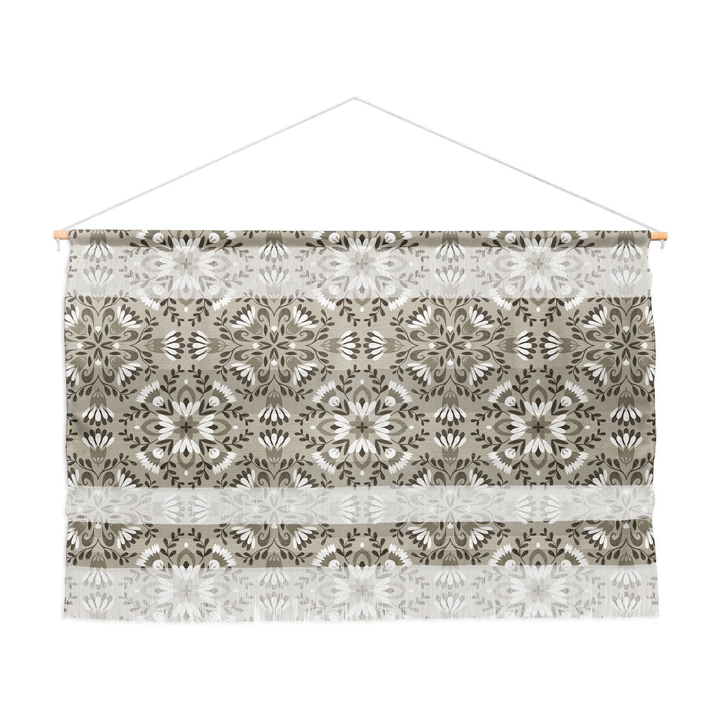 Pimlada Phuapradit Floral Tiles Gray Wall Hanging Landscape