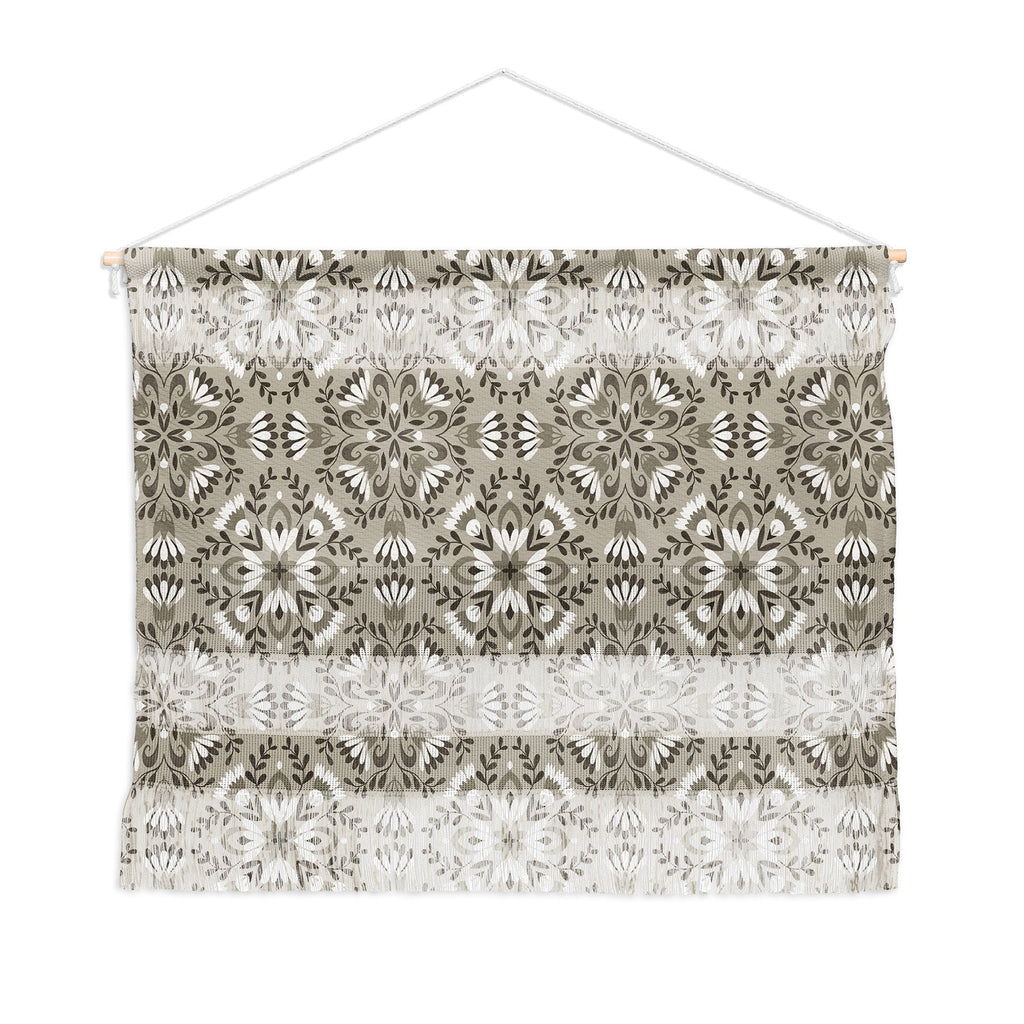 Pimlada Phuapradit Floral Tiles Gray Wall Hanging Landscape