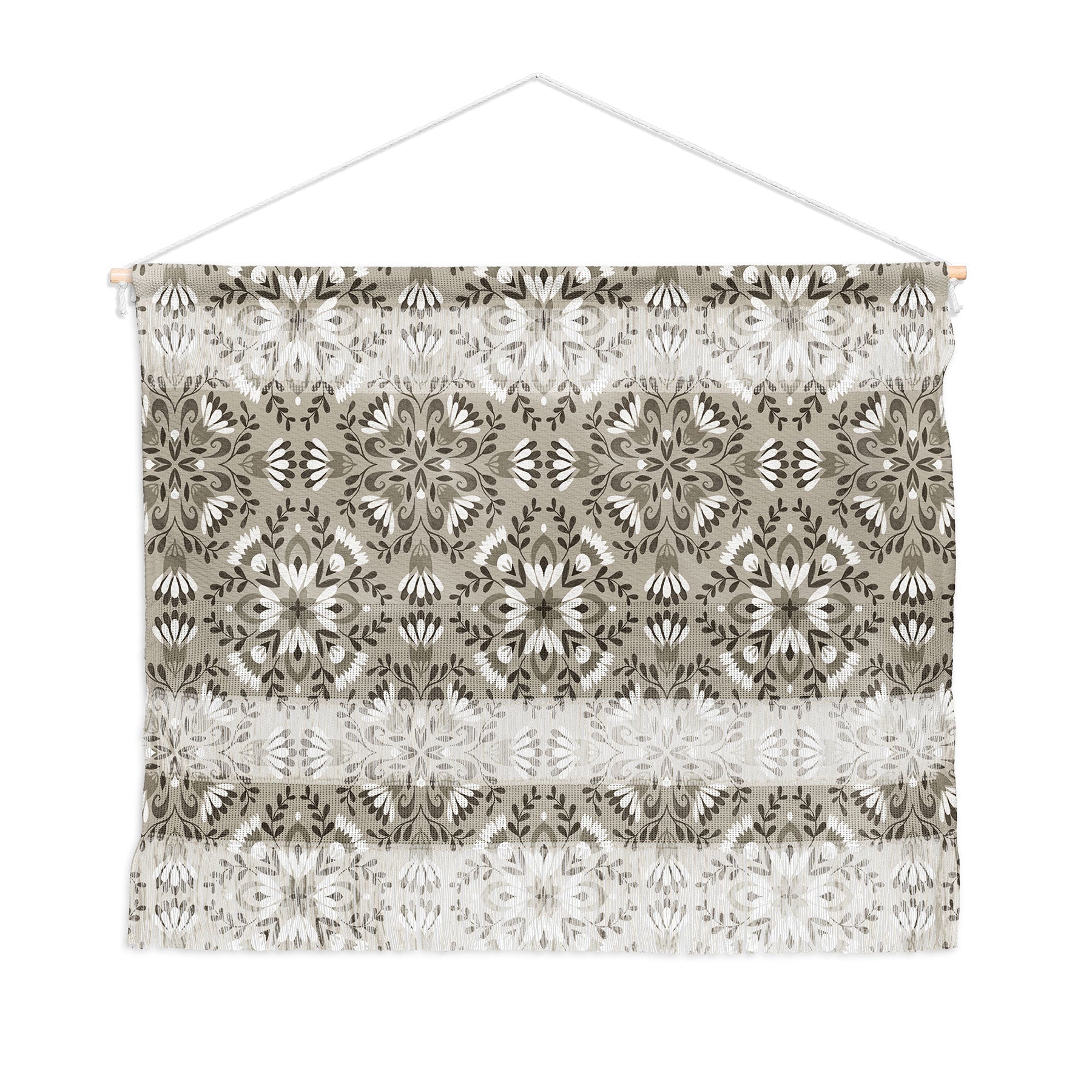 Pimlada Phuapradit Floral Tiles Gray Wall Hanging Landscape