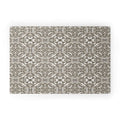 Pimlada Phuapradit Floral Tiles Gray Welcome Mat