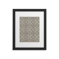 Pimlada Phuapradit Floral Tiles Gray Framed Art Print